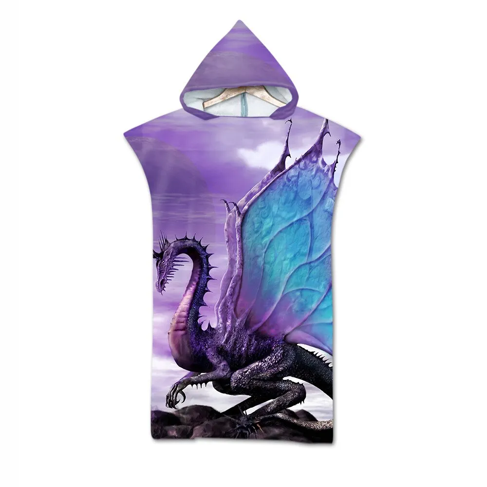 Adult Microfiber Fabric Bath Towels Beach Towel Changing Bathrobe Cloaks Hooded Swimming Pool Gym Fitness Bath Towels