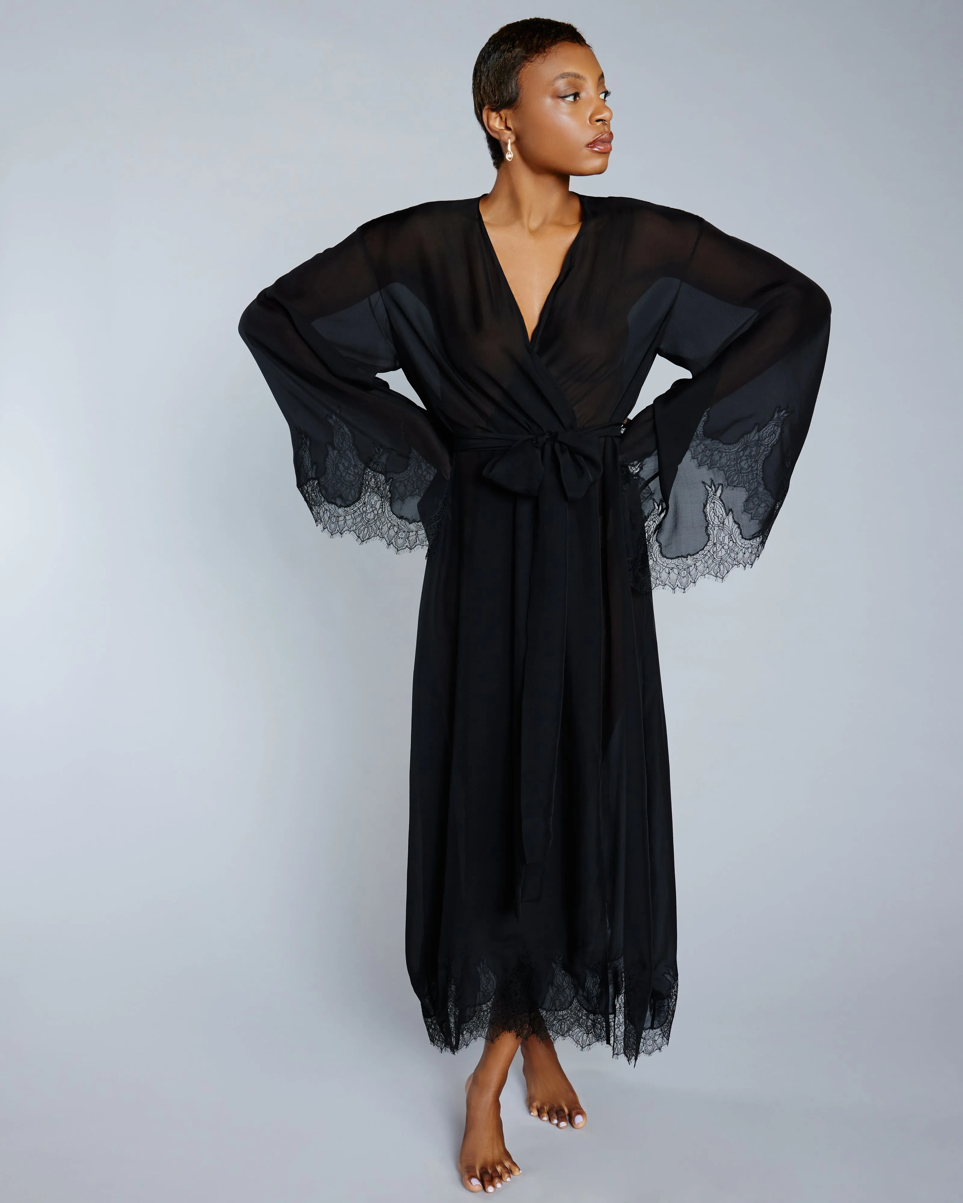 Assiyah Silk Muslin Robe