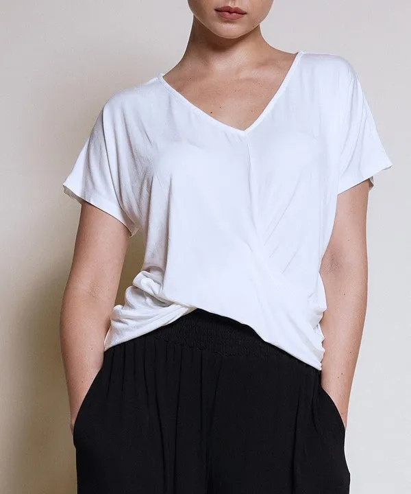 BAMBOO TWIST FRONT DOLMAN TOP * Online Only*