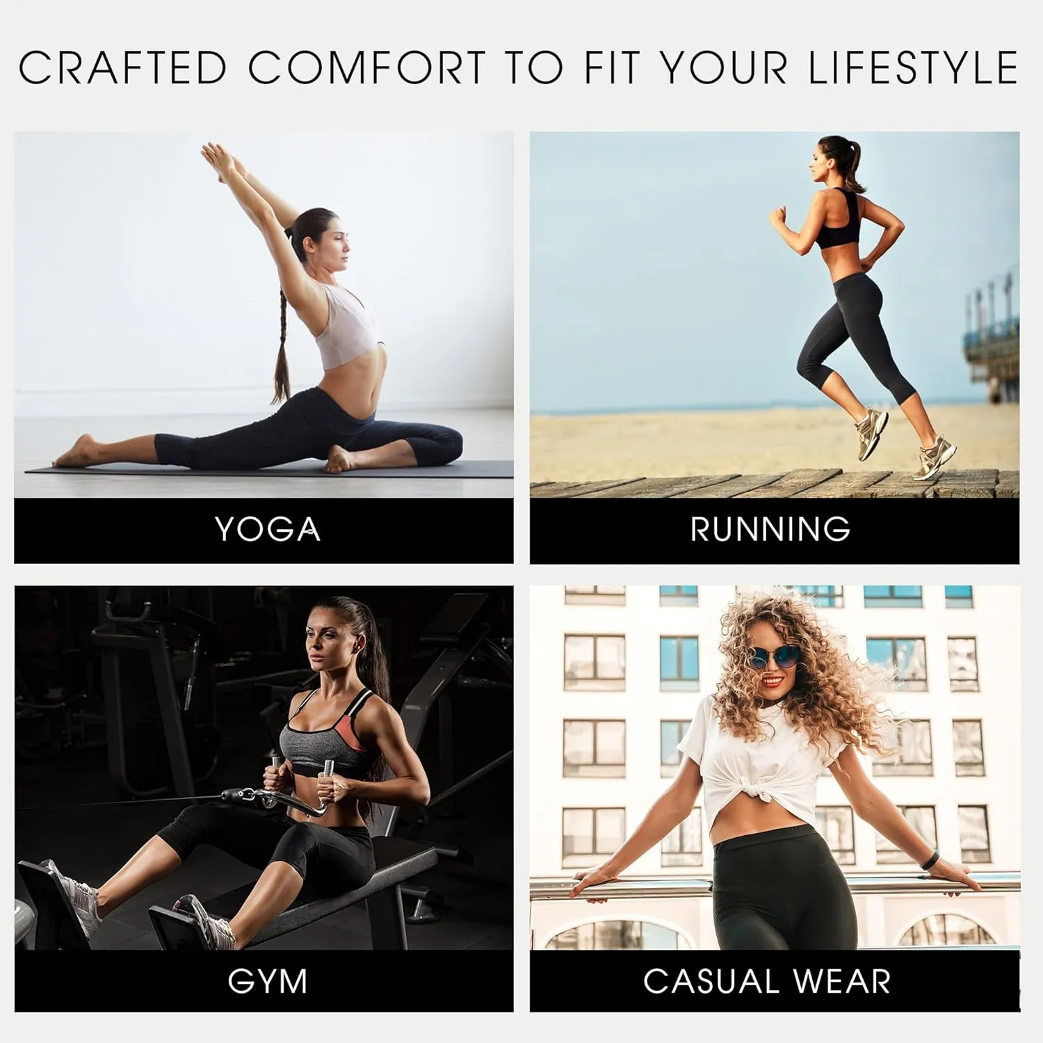 Be Relax Athletic Legging for Women - UPF50  Quick-Dry for Workout, Yoga, Biking, and Casual Wear Black