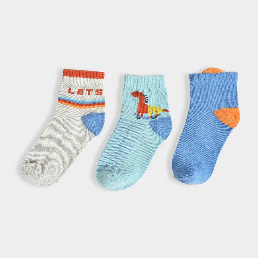 Dinomite Play Knitted Multicolor Socks Pack of 3