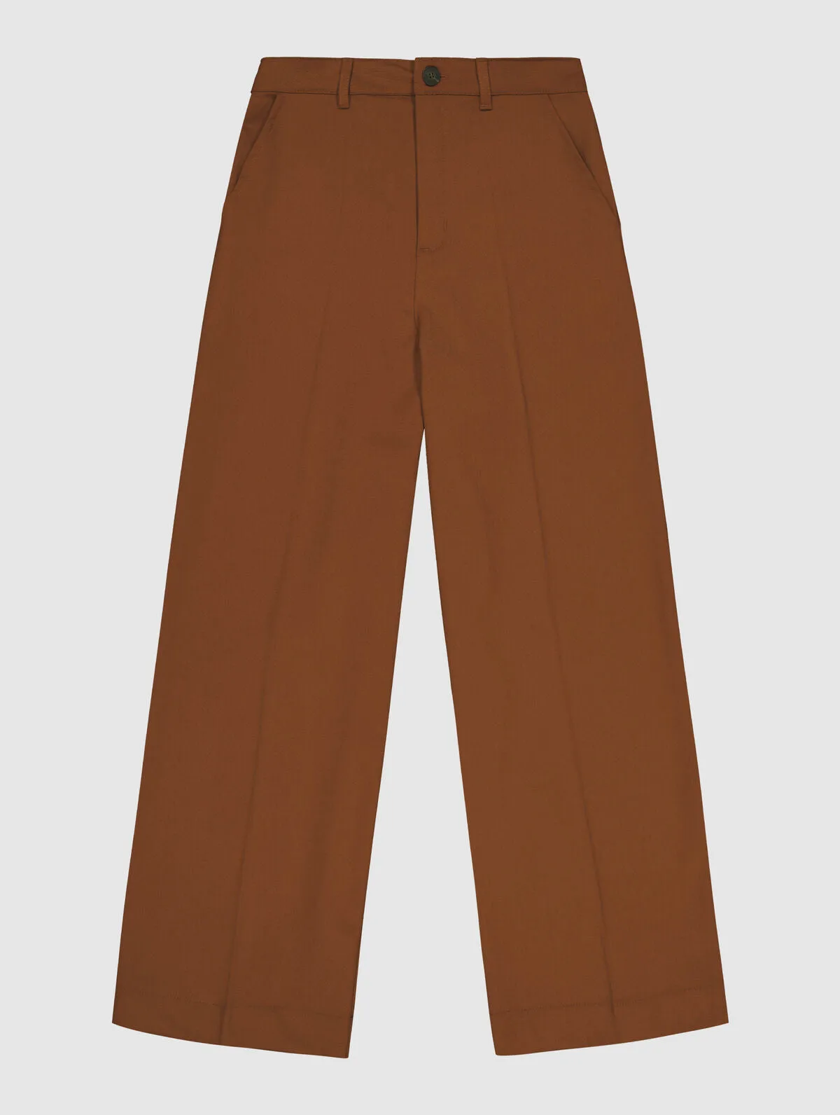 Emma Wool Blend Trousers Chestnut