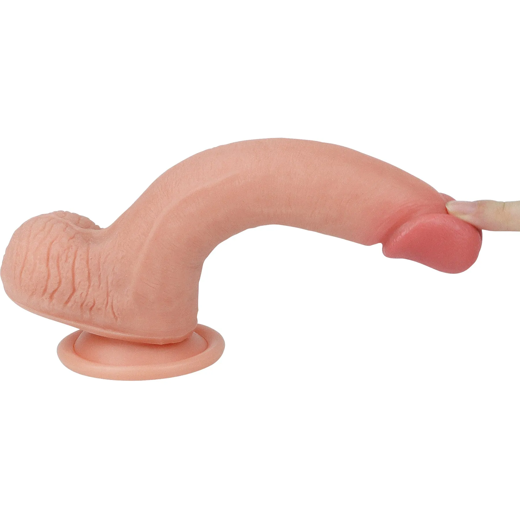 Finubar 6" Realistic Dual Density Silicone Dildo With Suction Cup & Balls By Pleasure Engine