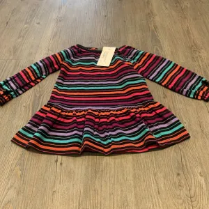 Gap Colourful Stripe Peplum Dress 18-24m