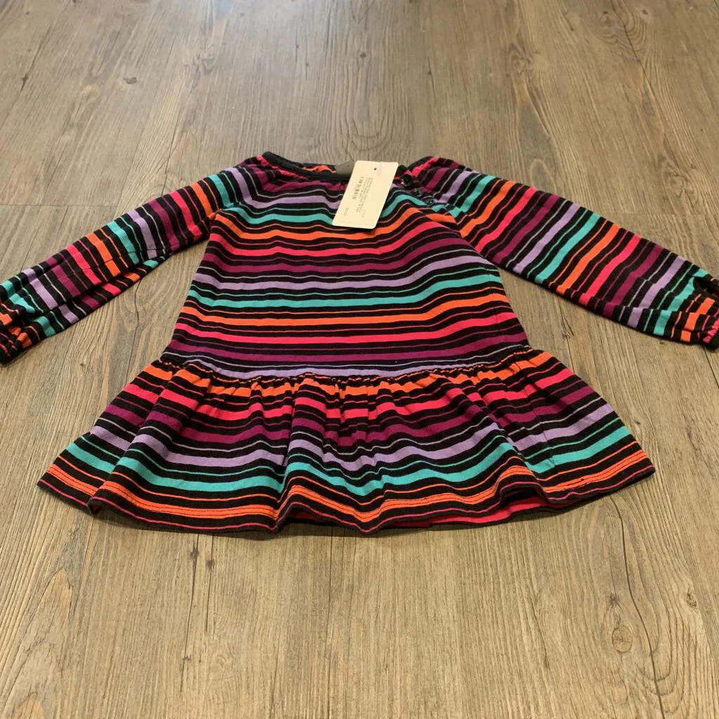 Gap Colourful Stripe Peplum Dress 18-24m