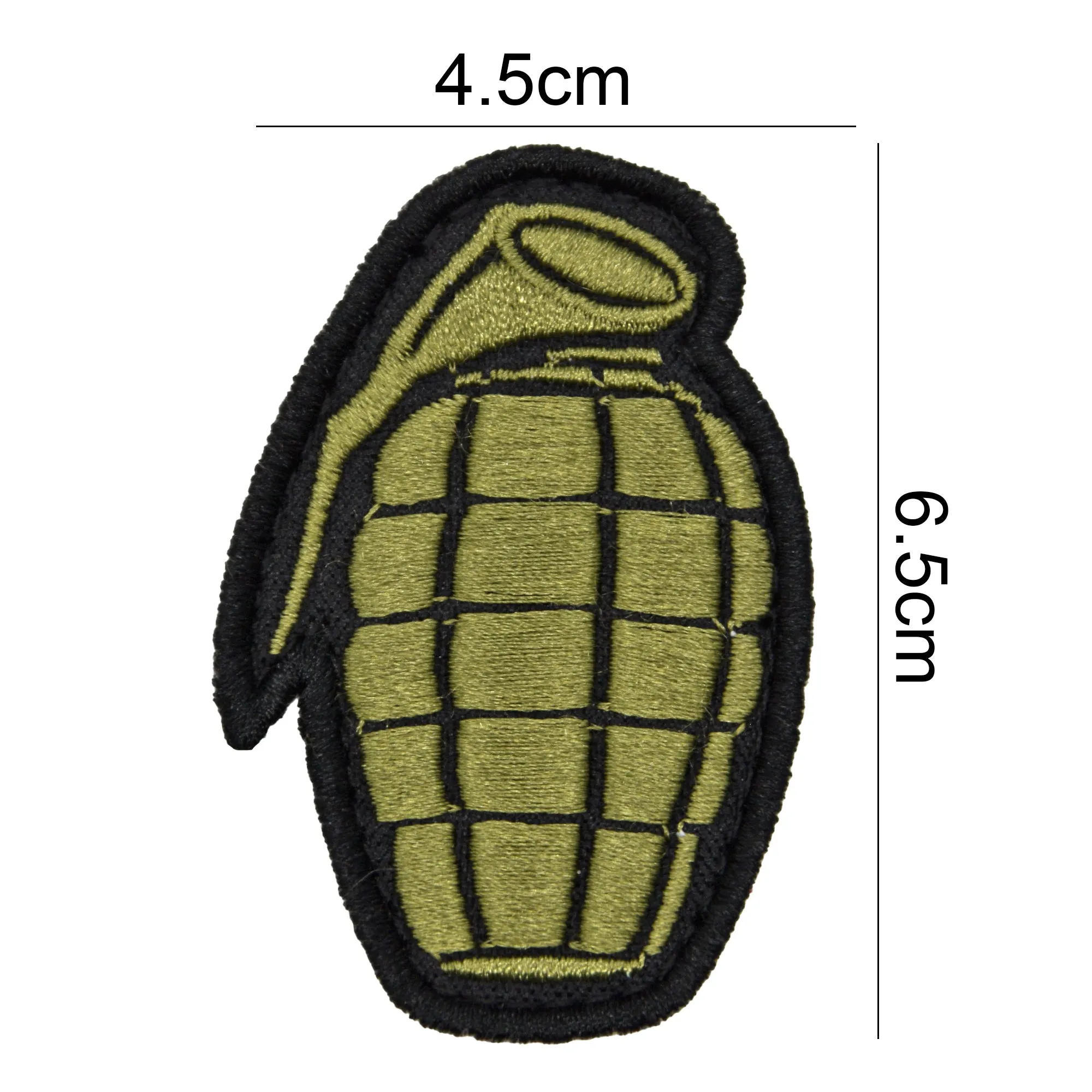 Hand Grenade Embroidered Patch Green/Black