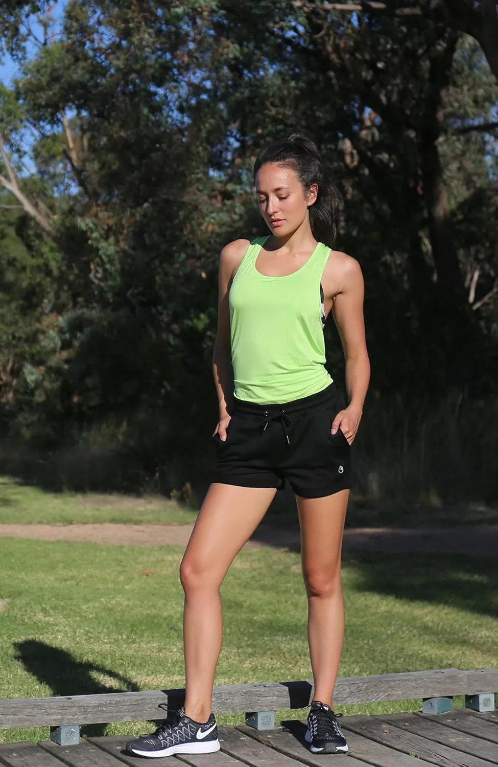 icyzone Workout Lounge Shorts for Women - Athletic Running Jogging Cotton Sweat Shorts
