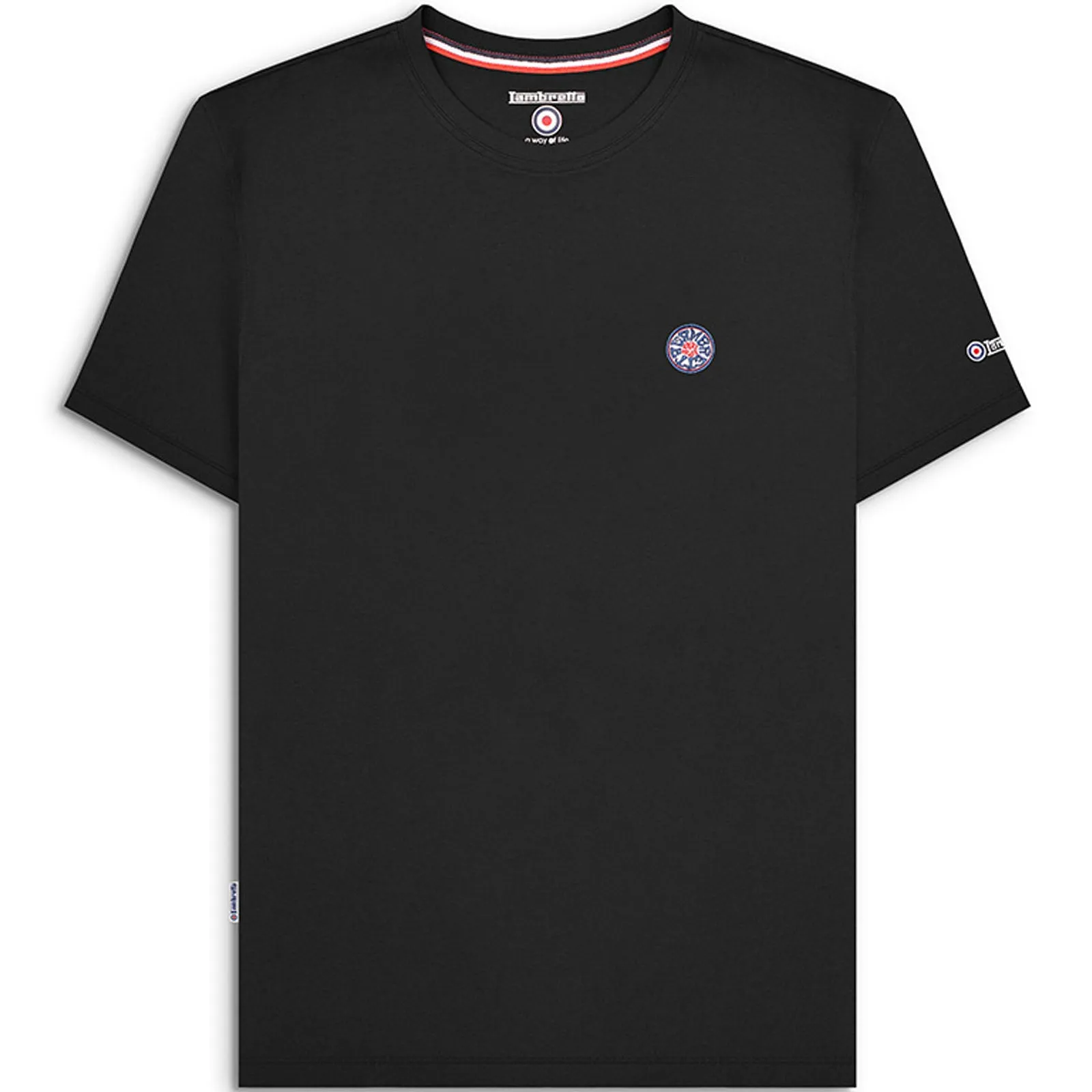 Lambretta Mens Badge Logo Short Sleeve Crew Neck Cotton T-Shirt