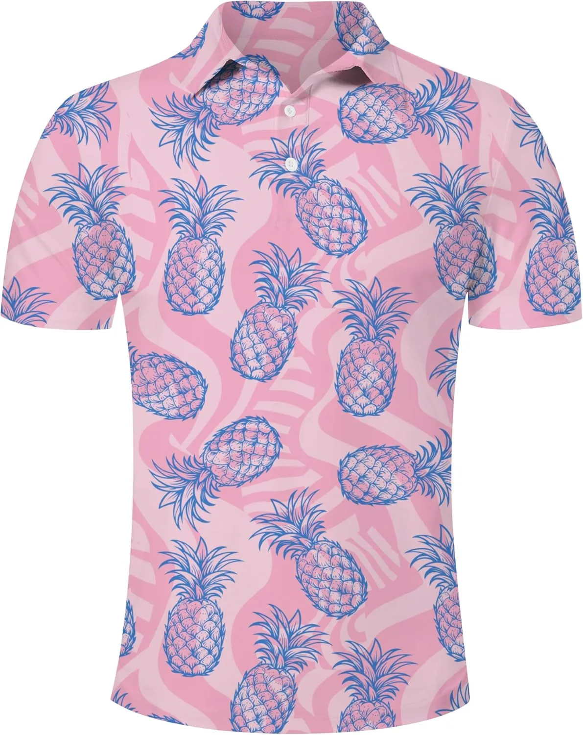 Mens Funny Golf Shirts for Men Polo Performance Moisture Wicking Dry Fit Shirt M-XXL