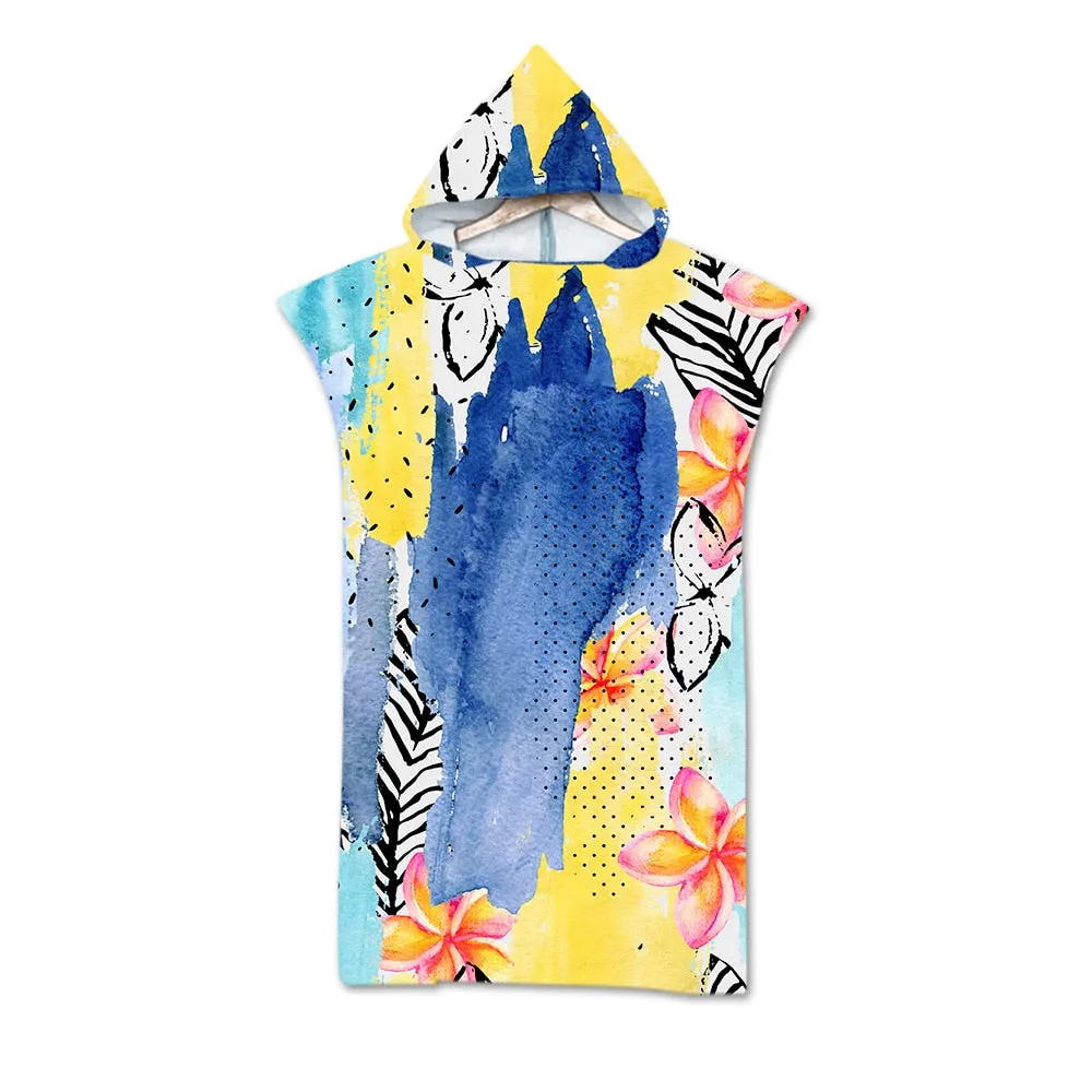 Microfiber Fabric Adult Bath Towels Beach Towel Changing Bathrobe Cloaks Hooded Swimming Pool Gym Fitness