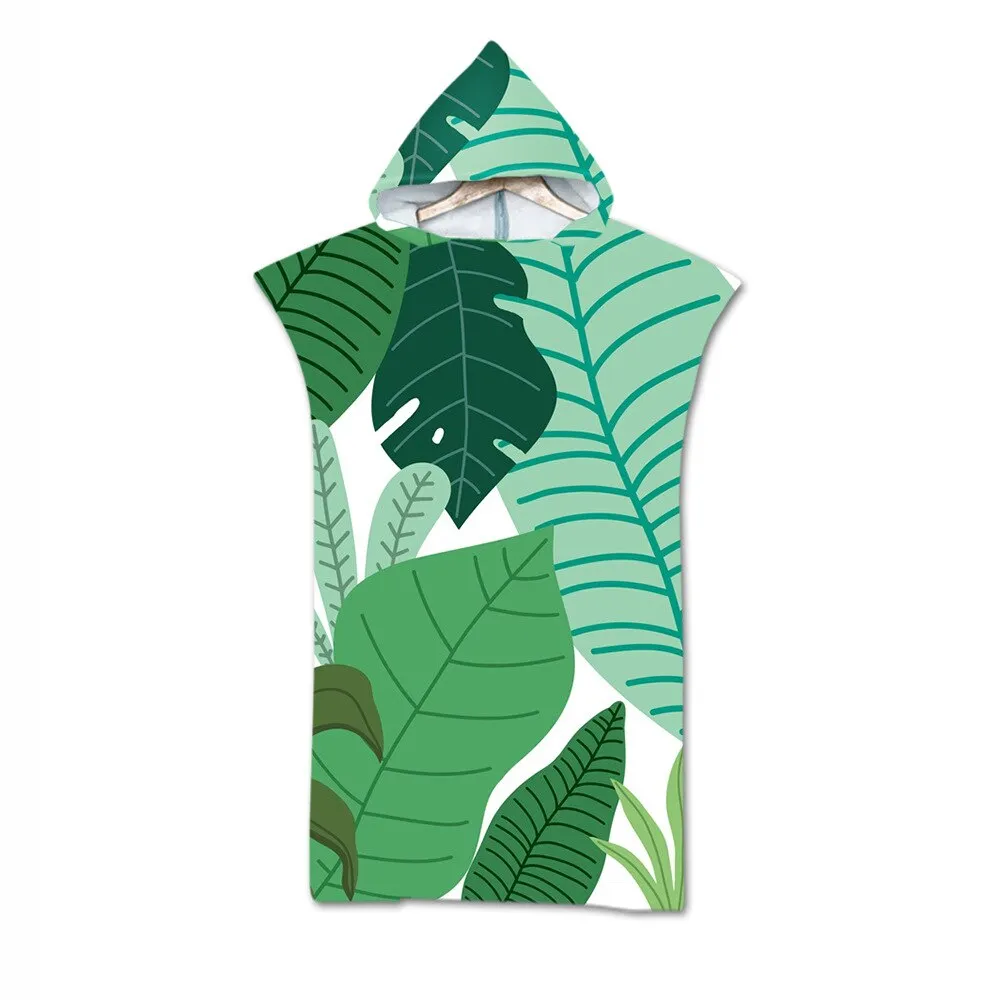 Microfiber Fabric Adult Bath Towels Beach Towel Changing Bathrobe Cloaks Hooded Swimming Pool Gym Fitness