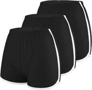 Motarto 3 Pack Women Cotton Sports Shorts Athletic Shorts Yoga Dance Summer Short Pants