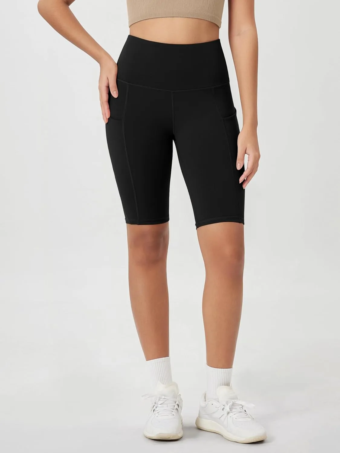 ODODOS Women's Tummy Control Biker Shorts 2.0 with Pockets High Waist Athletic Workout Yoga Shorts-3.5''/ 5"/ 8" / 10" Inseam