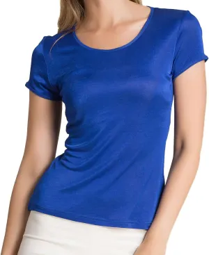 Paradise Silk Pure Silk Knitted Women's Round Neck Short Sleeve Tee