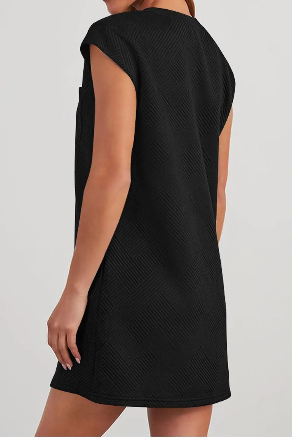 Poetsky Women's Summer Mini T Shirt Dress Casual Cap Sleeve Crewneck Loose Basic Short Beach Dresses