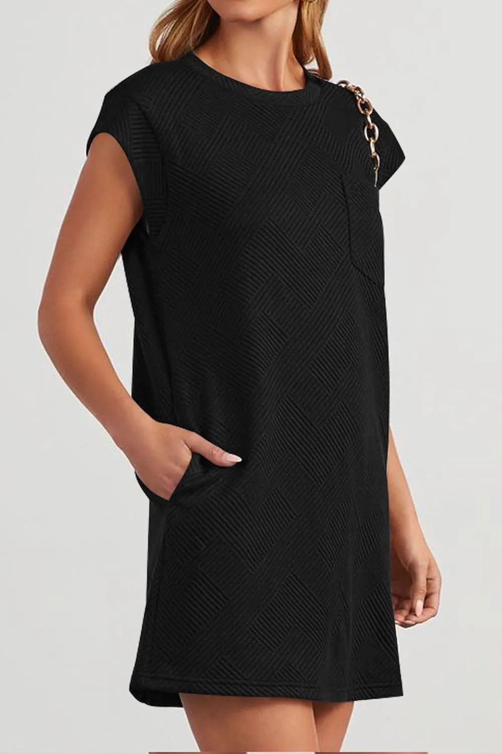 Poetsky Women's Summer Mini T Shirt Dress Casual Cap Sleeve Crewneck Loose Basic Short Beach Dresses