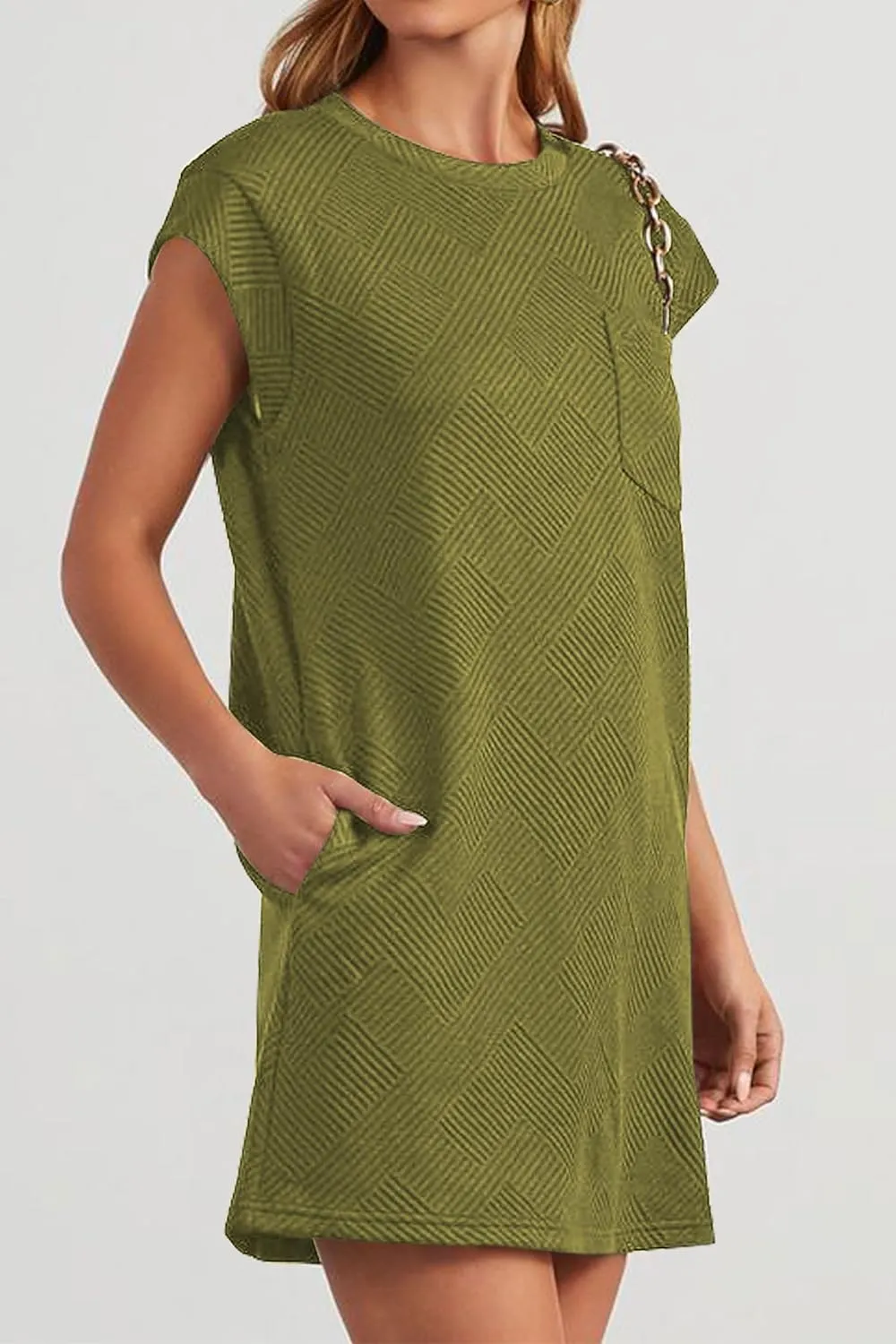 Poetsky Women's Summer Mini T Shirt Dress Casual Cap Sleeve Crewneck Loose Basic Short Beach Dresses