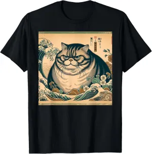 Smooth HQ Cat and Great Ocean Wave T-Shirt