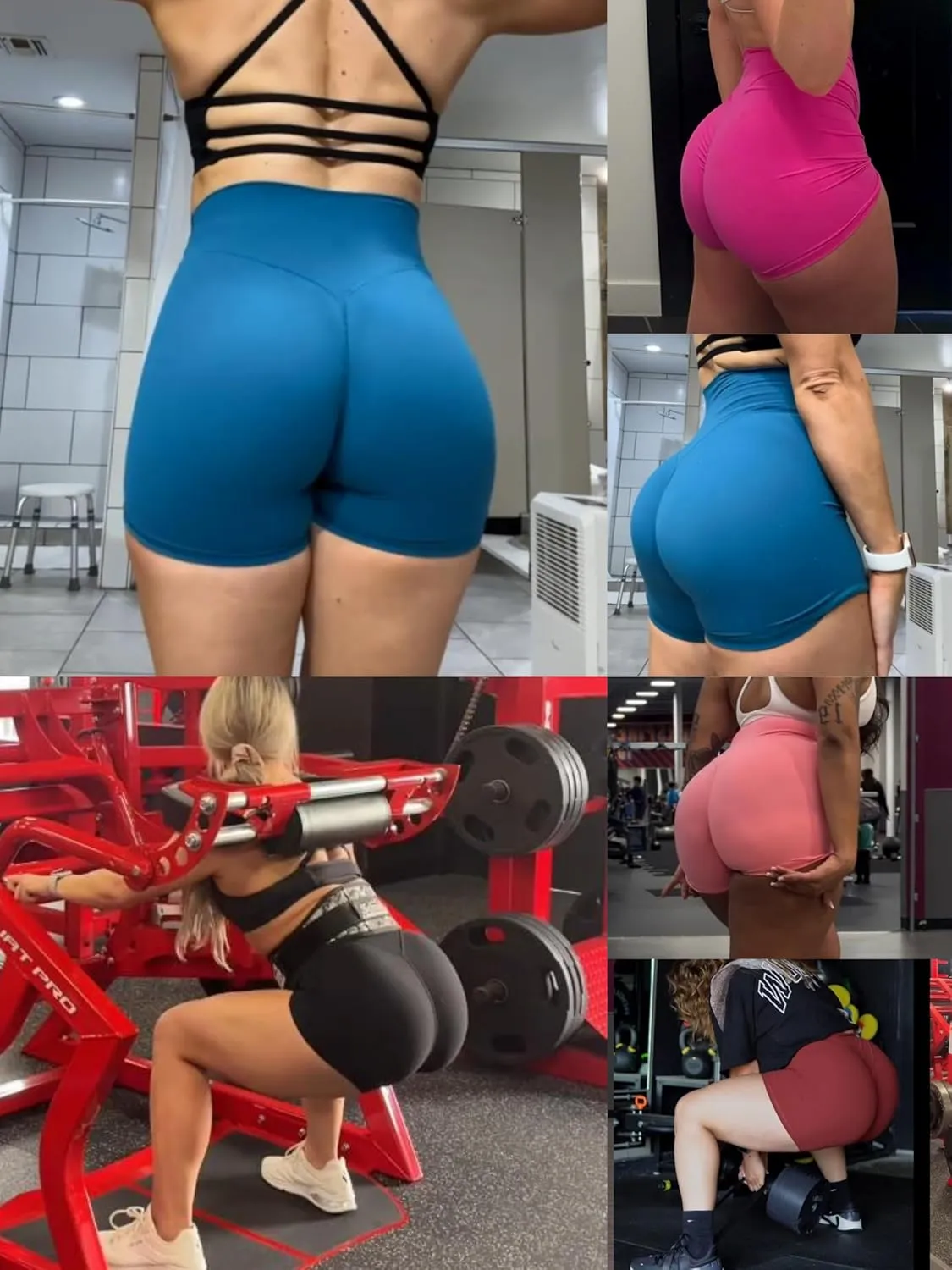 Sunzel No Front Seam Biker Shorts for Women with Pockets, Yoga Workout Gym Bike Shorts with Tummy Control