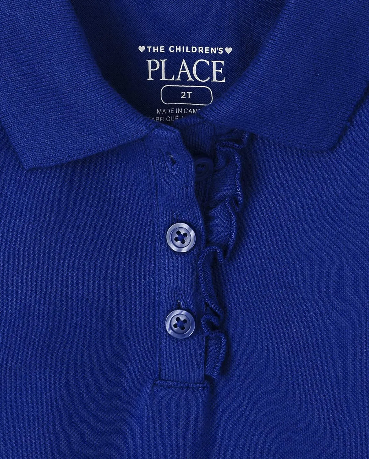 The Children's Place girls Short Sleeve Ruffle Pique Polo