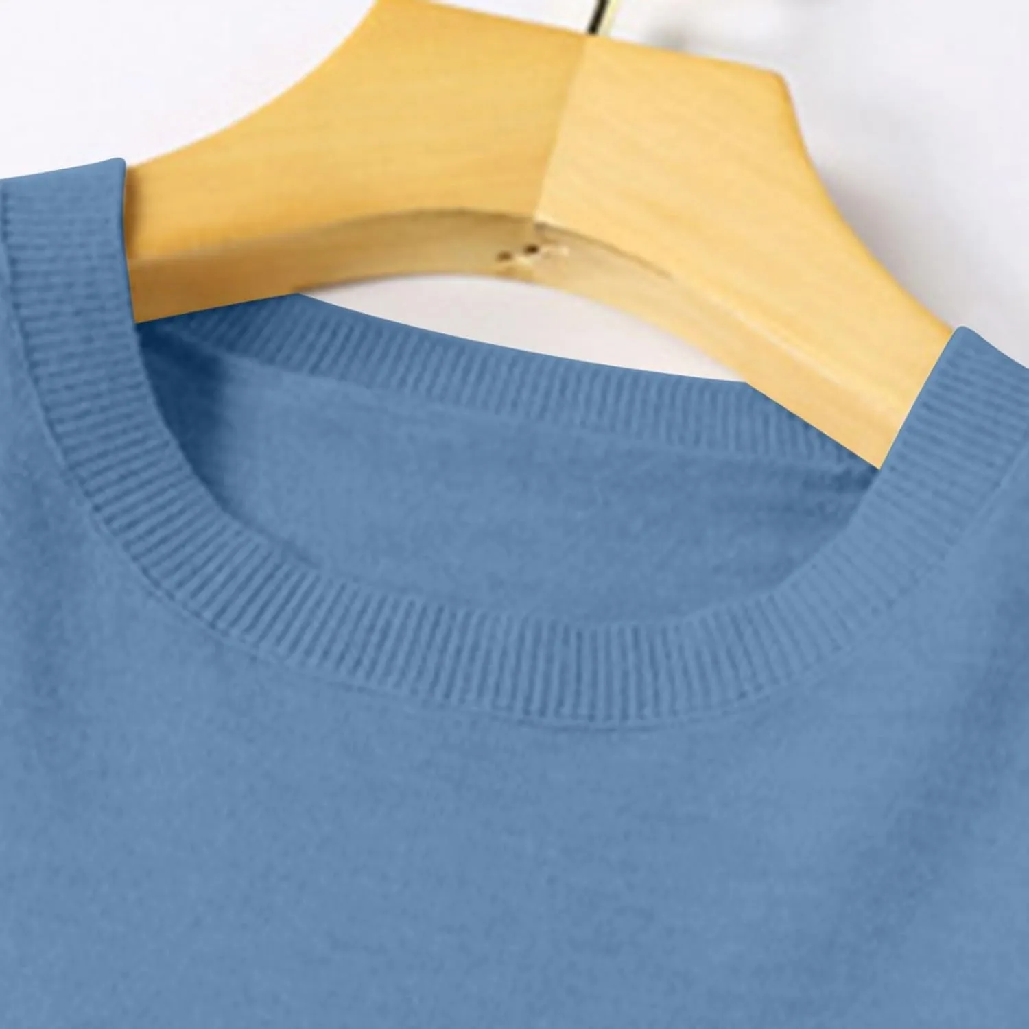 Wkishenl Cashmere Sweaters for Women Long Sleeve Crewneck/V-Neck Knit Pullover Classic Solid Shirts Fall Fashion Clothes 2025