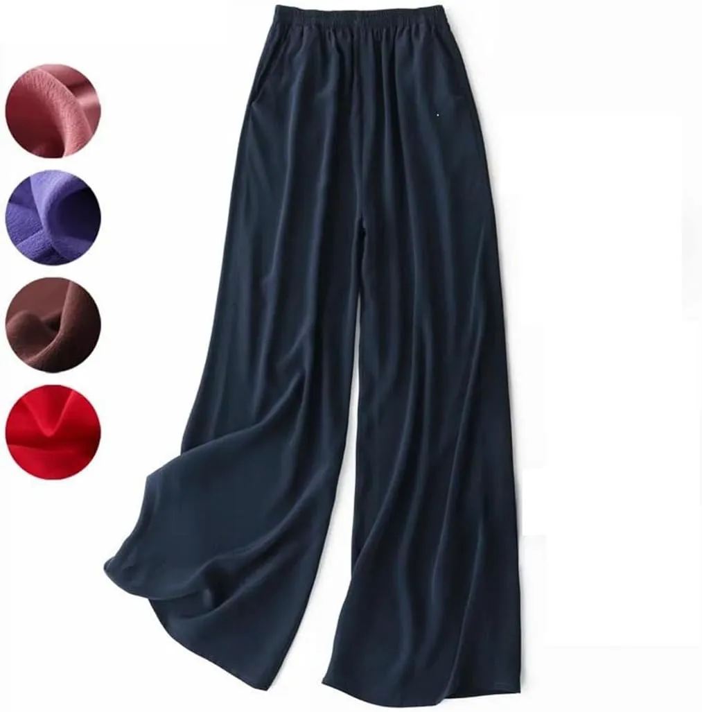 Women's Silk Thin Loose Wide Leg Trousers