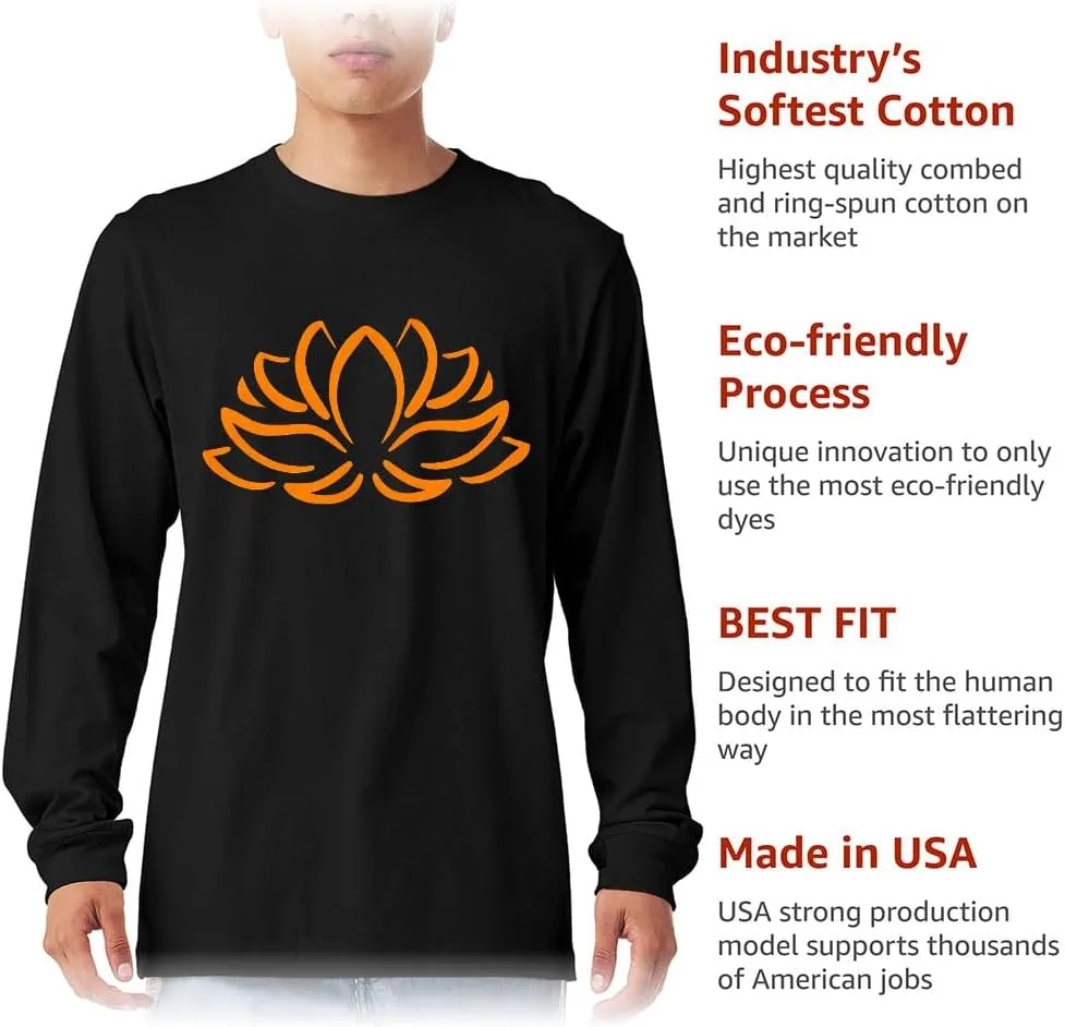 Yoga Lotus Long Sleeve T-Shirt - Yoga Design Gift - Flower Themed Stuff